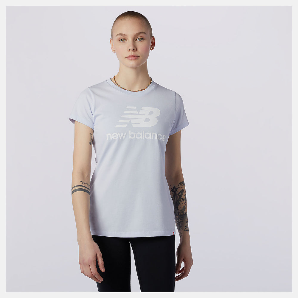 Grey Essentials Stacked Logo Tee New Balance Clothing