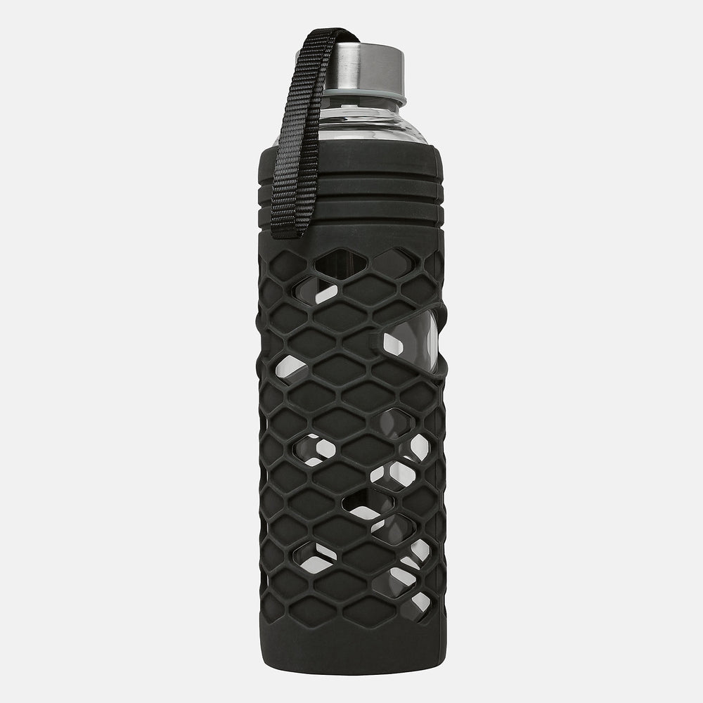 Black 20 oz Glass Water Bottle New Balance Accessories