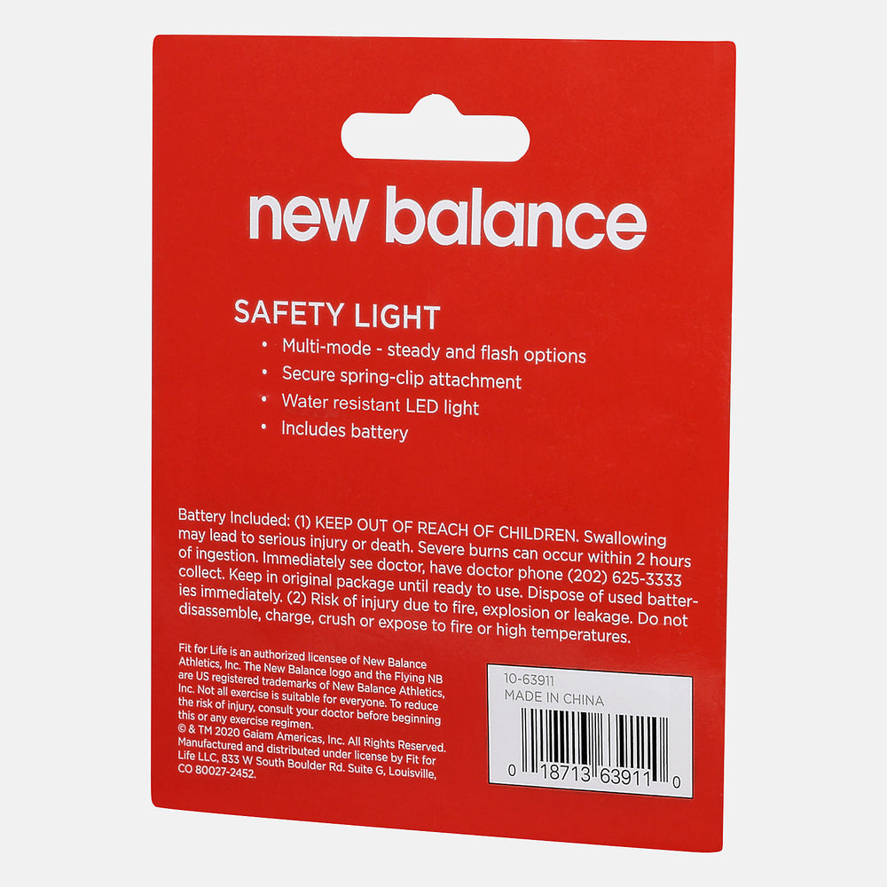 Red Safety Light New Balance Accessories