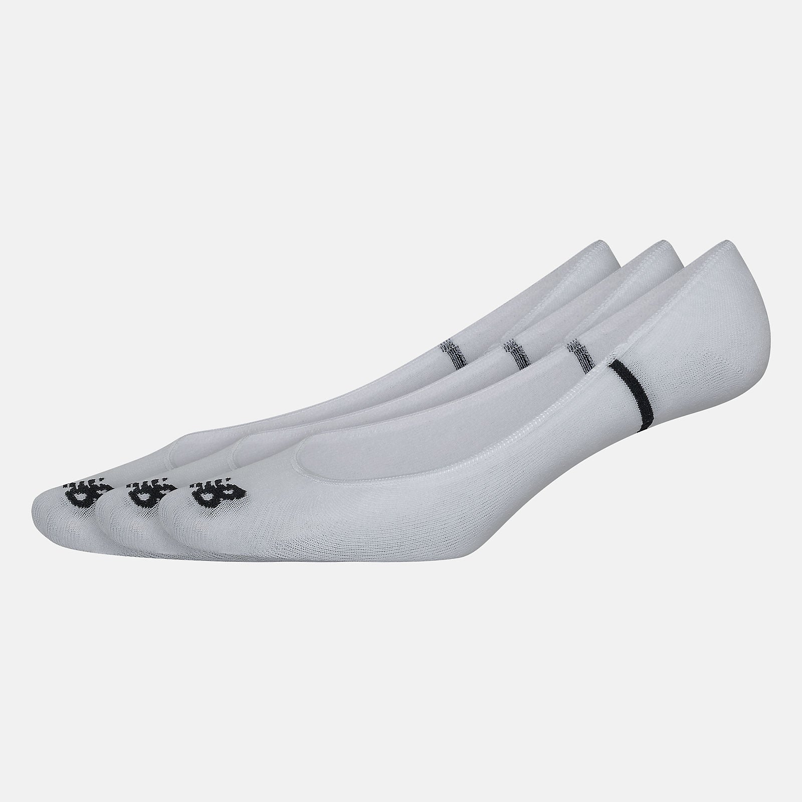 White Ultra No Show Liner Socks 3 Pack New Balance Accessories