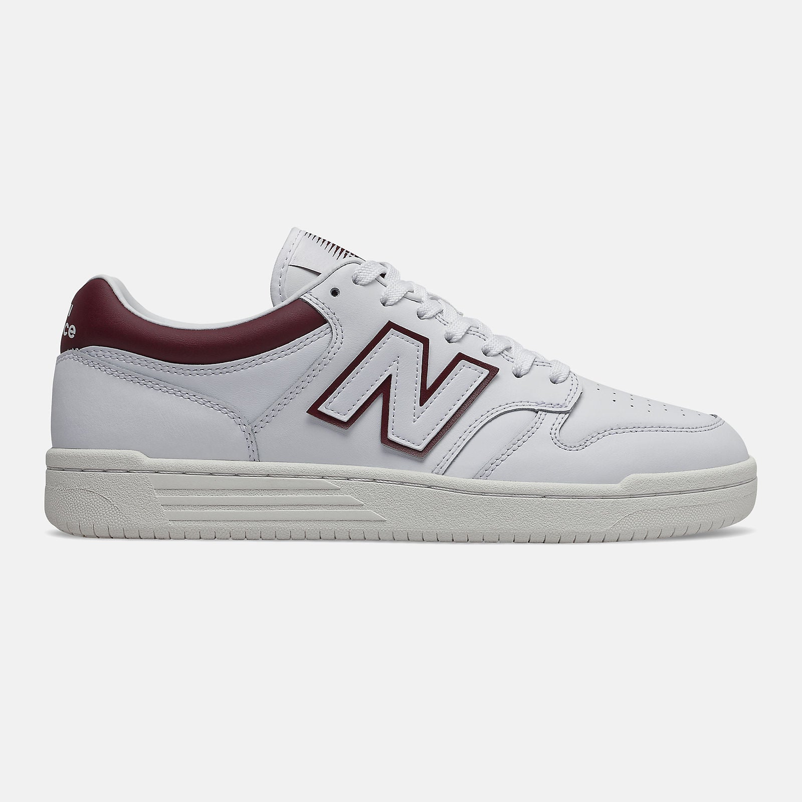 White/Burgundy BB480LV1 New Balance Shoes
