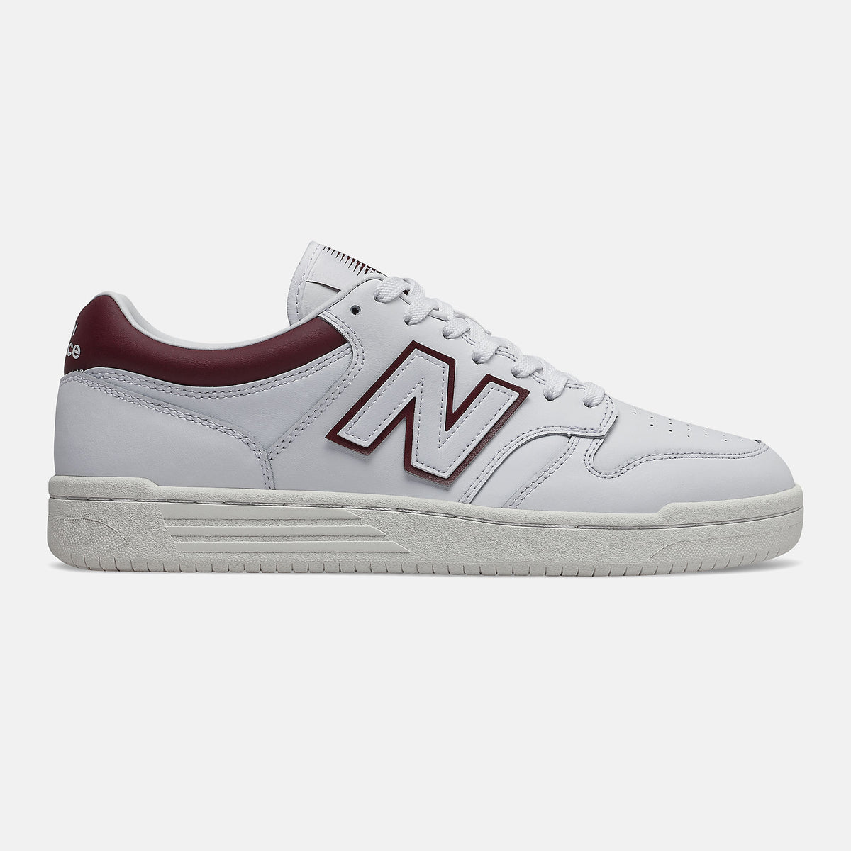 White/Burgundy BB480LV1 New Balance Shoes