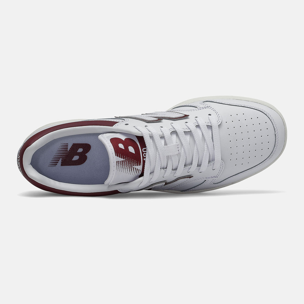 White/Burgundy BB480LV1 New Balance Shoes