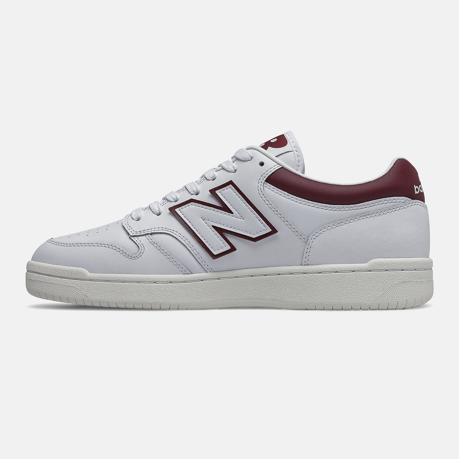 White/Burgundy BB480LV1 New Balance Shoes