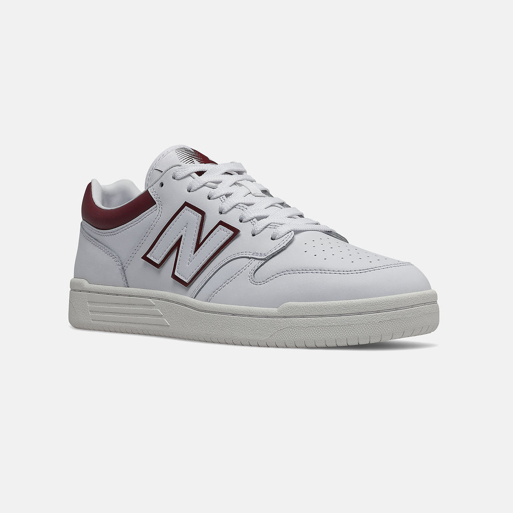 White/Burgundy BB480LV1 New Balance Shoes