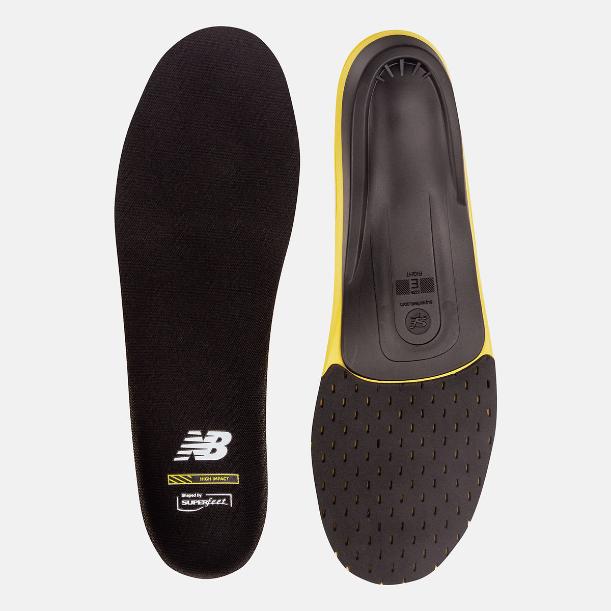 Black/Atomic Yellow Sport High Impact Insole New Balance Accessories