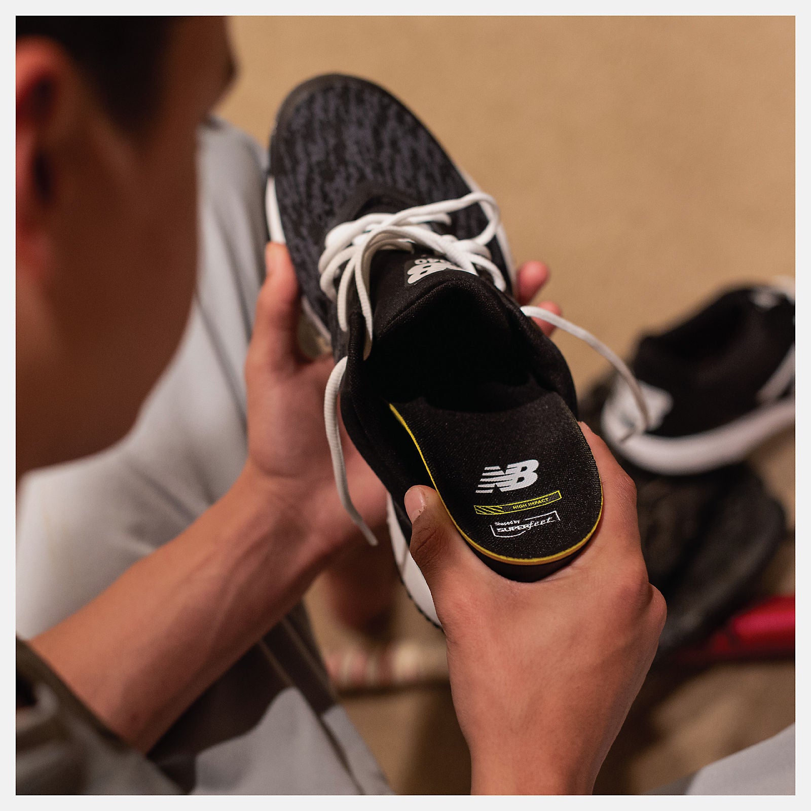 Black/Atomic Yellow Sport High Impact Insole New Balance Accessories