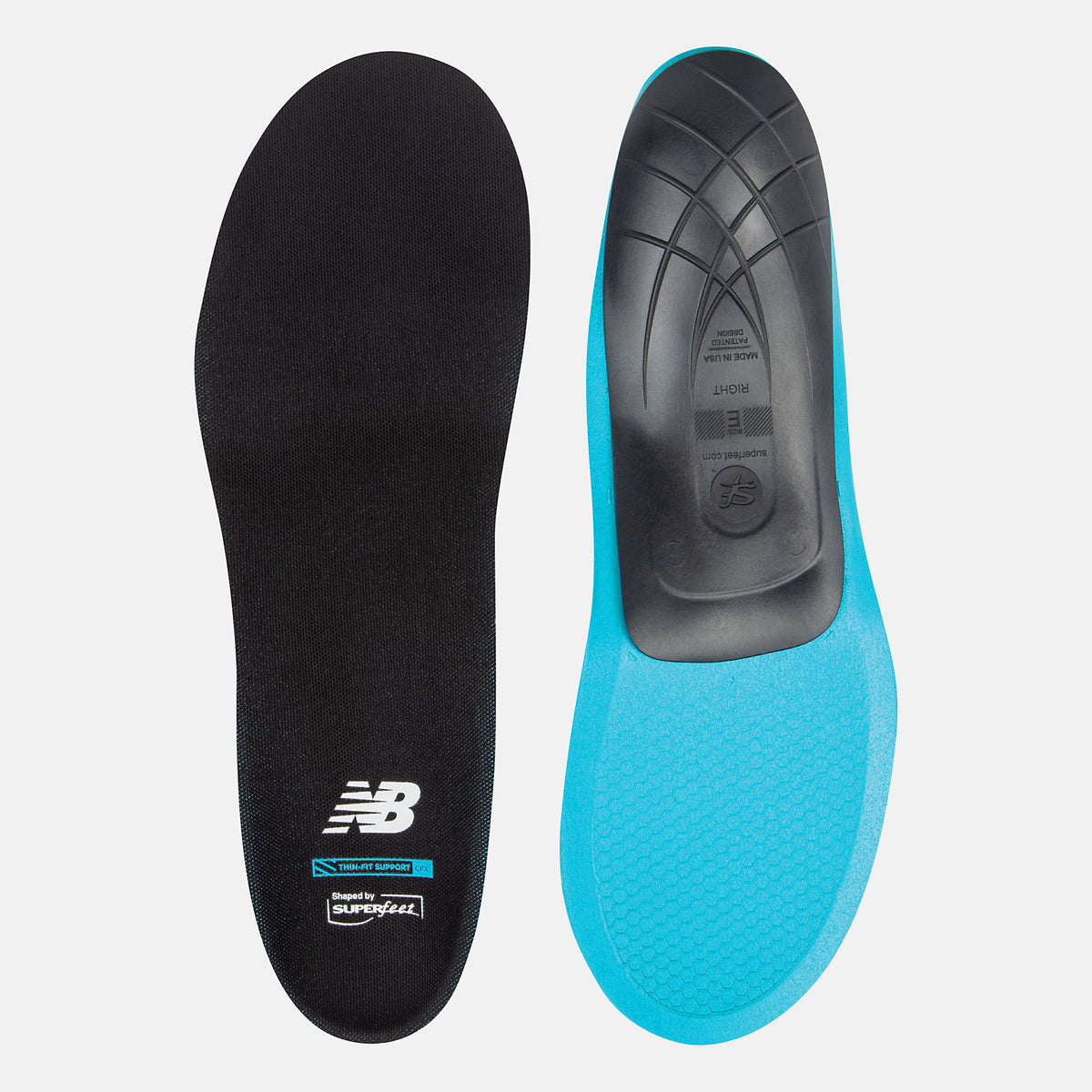 Light Blue/Black Sport Thin-Fit Arch Support CFX Insole New Balance Accessories