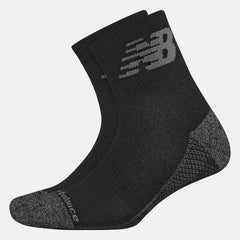 Black Cooling Cushion Performance Quarter Socks 2 Pair New Balance Accessories