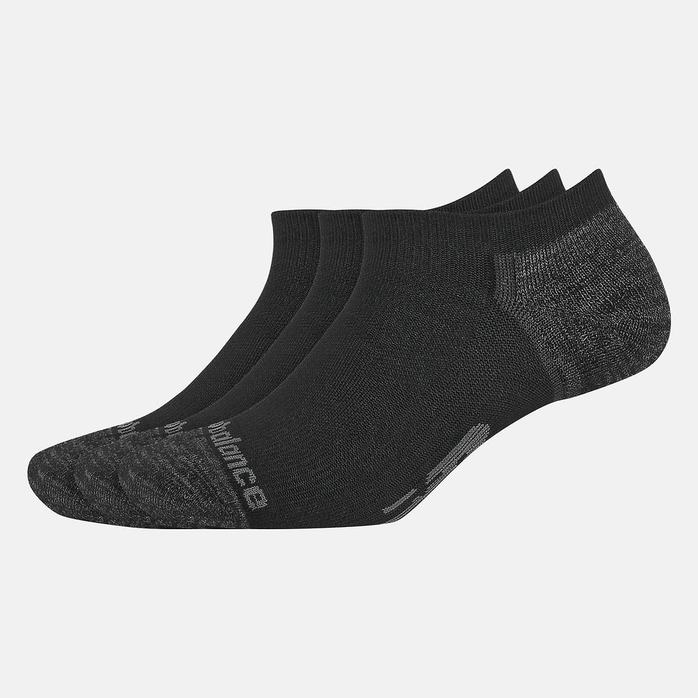 Black Strategic Cushion No Show Socks 3 Pack New Balance Accessories