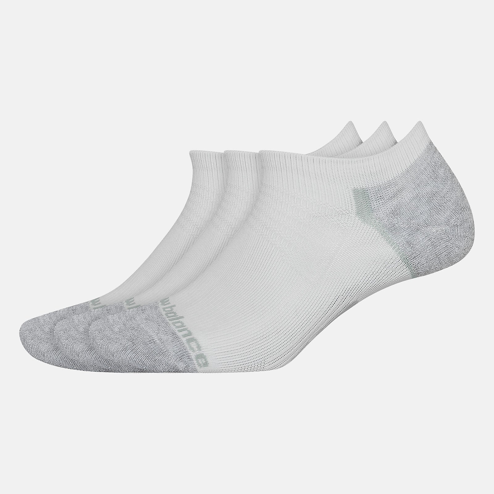 White Strategic Cushion No Show Socks 3 Pack New Balance Accessories