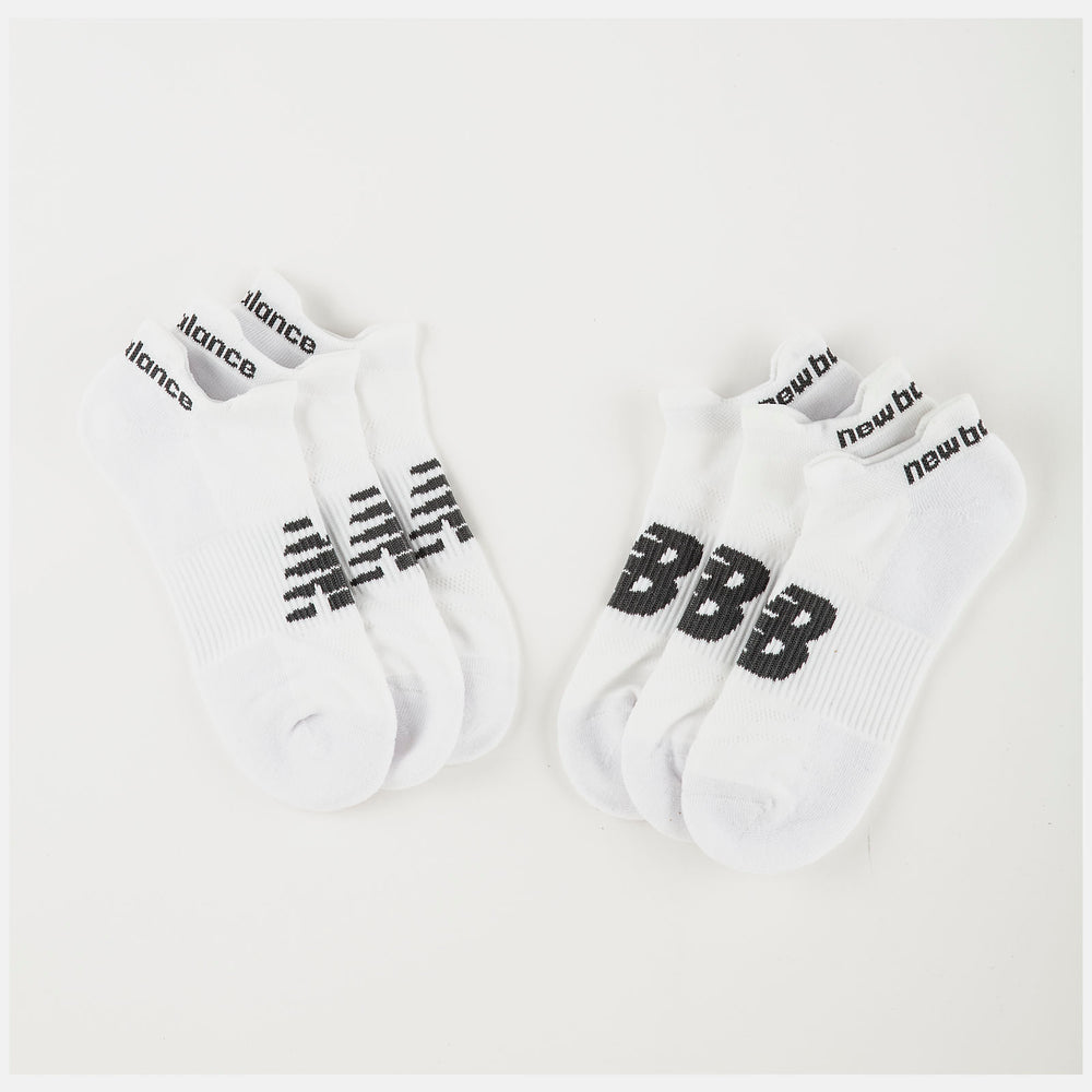 White Strategic Cushion Low-Cut Tab Socks 3 Packs New Balance Accessories