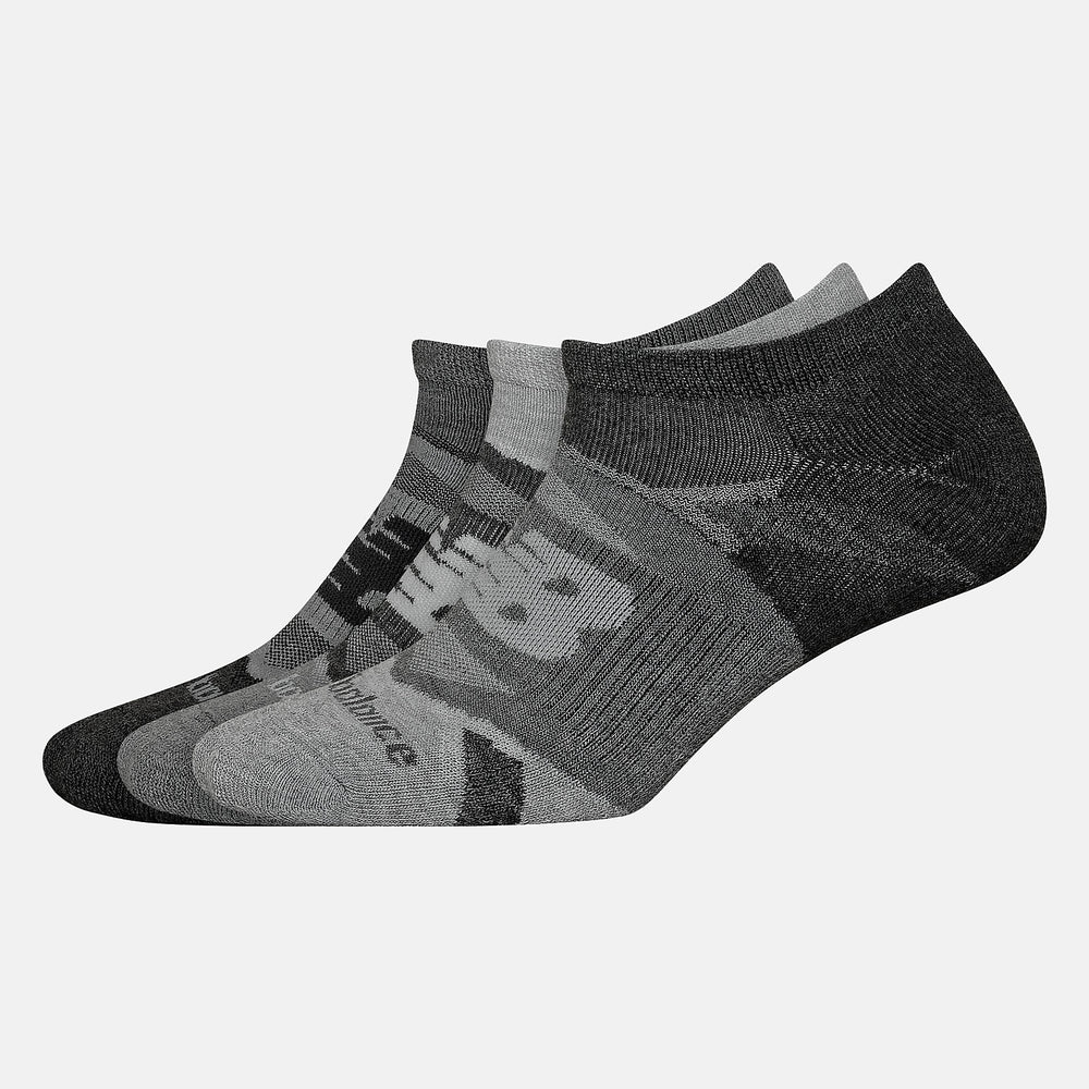 Grey Performance Cushion No Show Socks 3 Pack New Balance Accessories