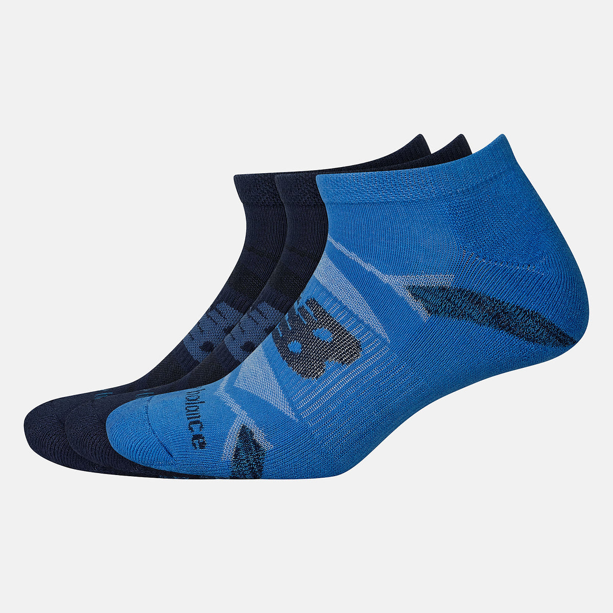 Navy Performance Cushion No Show Socks 3 Pack New Balance Accessories