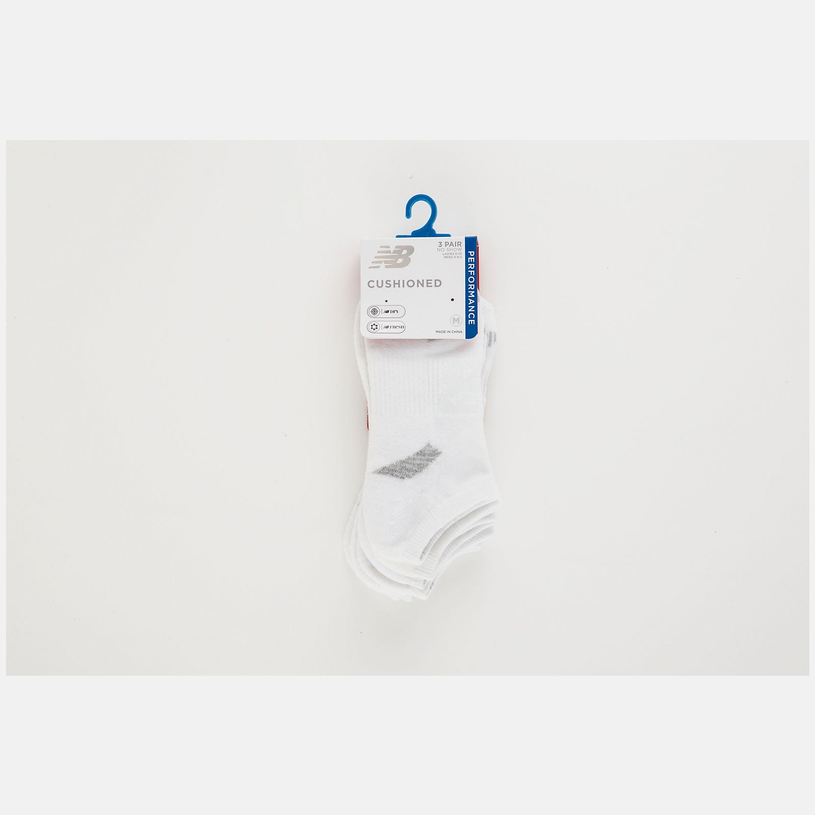 White Performance Cushion No Show Socks 3 Pack New Balance Accessories
