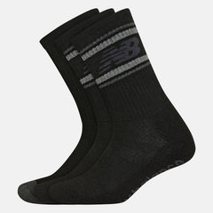 Black Performance Cushion Crew Socks 3 Pack New Balance Accessories