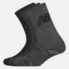 Black Performance Cushion Crew Socks 3 Pack New Balance Accessories