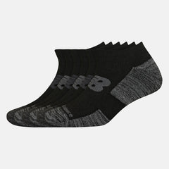 Black Performance Cushion Low-Cut Socks 6 Pack New Balance Accessories