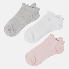 Pink Flat Knit Lowcut Tab Socks 3 Pack New Balance Accessories