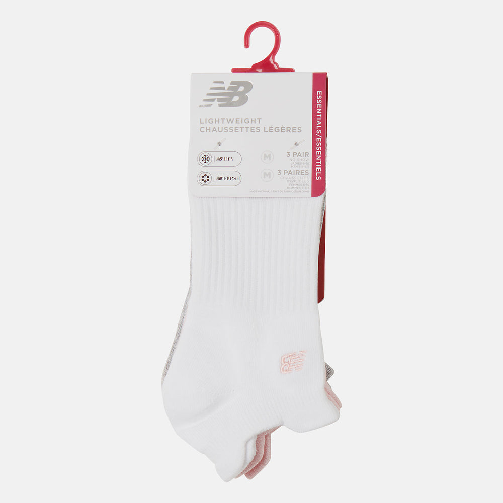 Pink Flat Knit Lowcut Tab Socks 3 Pack New Balance Accessories