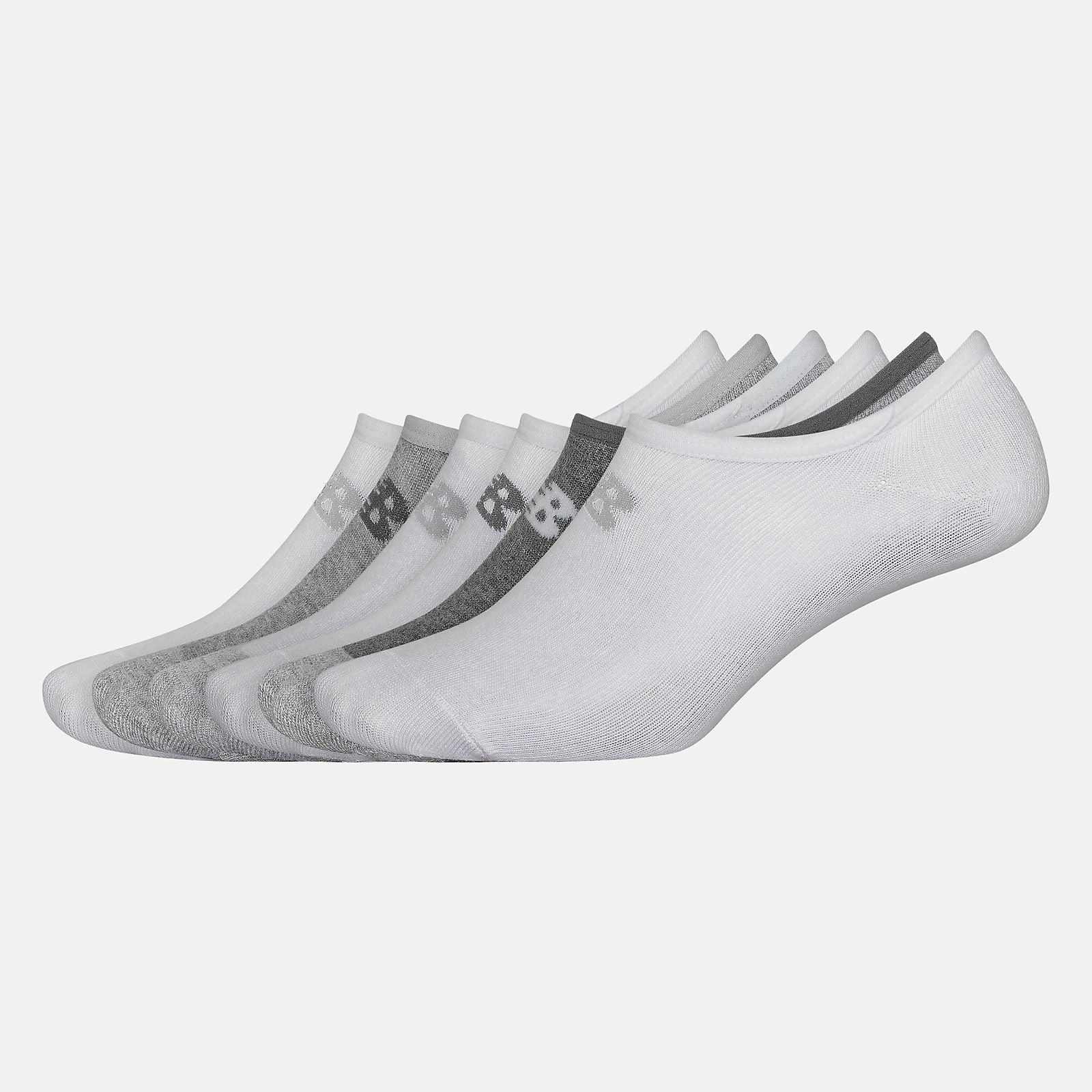 White No Show Liner Socks 6 Pack New Balance Accessories