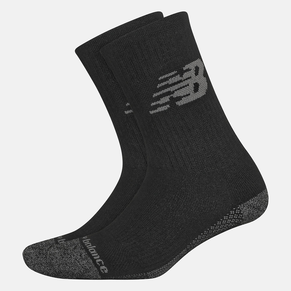 Black Cooling Cushion Performance Crew Socks 2 Pair New Balance Accessories