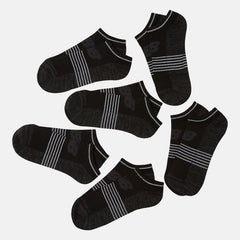 Black 6 PK No Show Flatknit New Balance Accessories