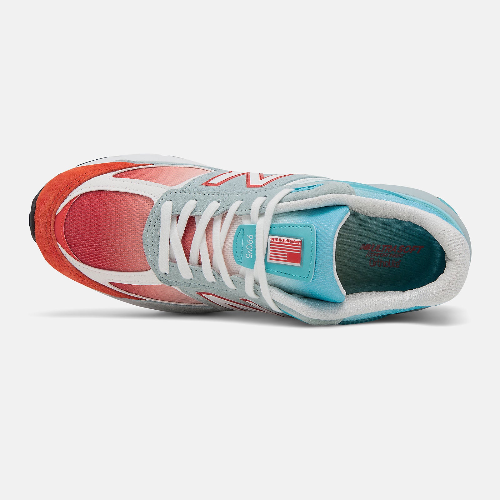 Red/White Made IN US 990v5 New Balance Shoes