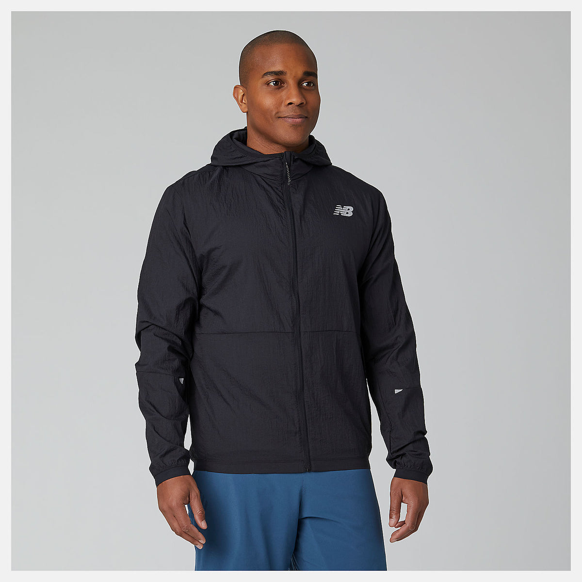 Black Impact Run Light Pack Jacket New Balance Clothing