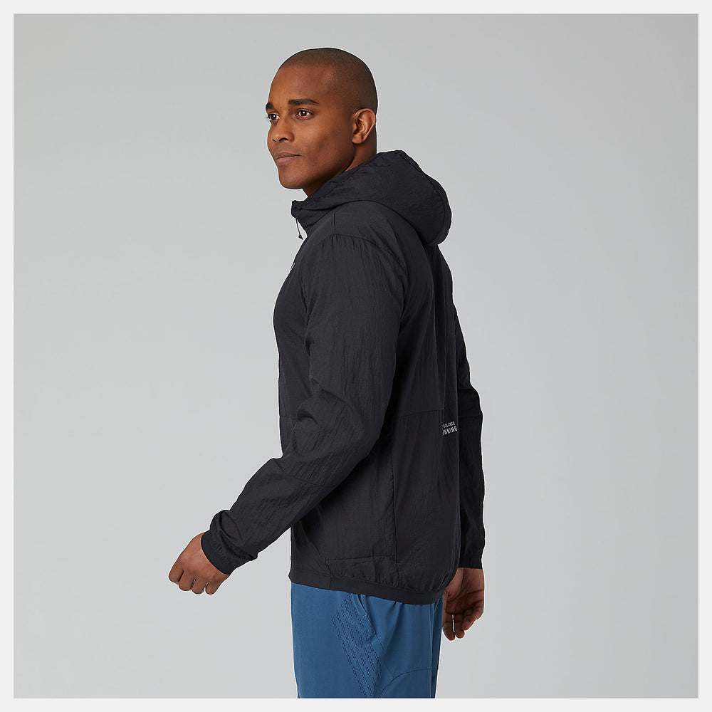 Black Impact Run Light Pack Jacket New Balance Clothing