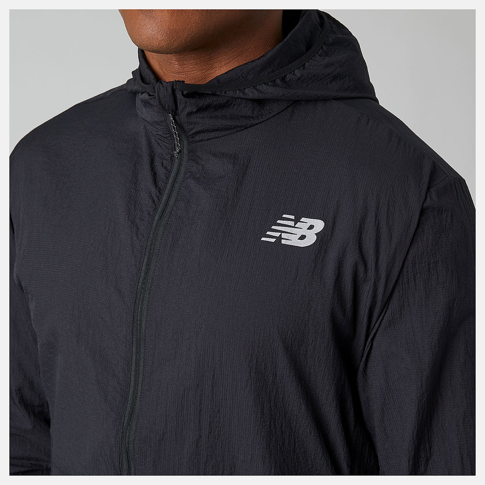 Black Impact Run Light Pack Jacket New Balance Clothing
