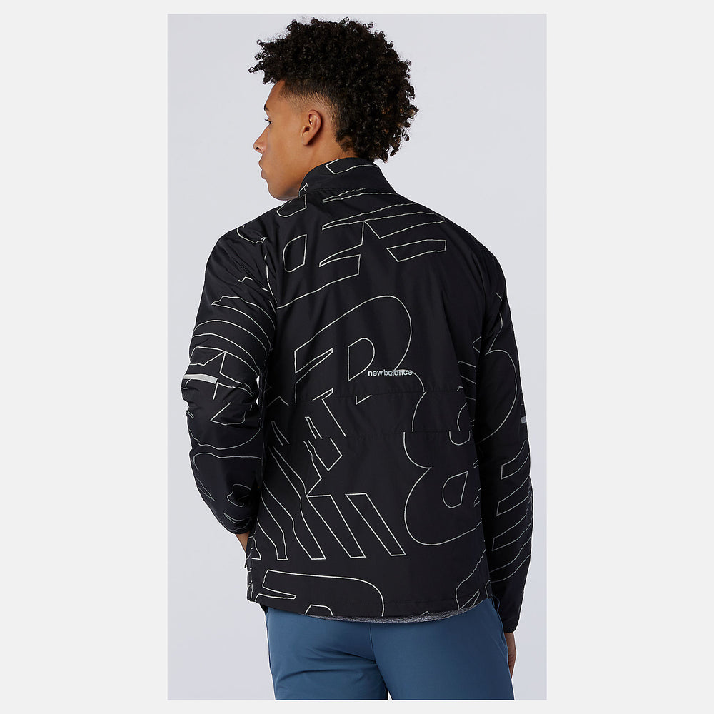 Black Reflective Accelerate Protect Jacket New Balance Clothing
