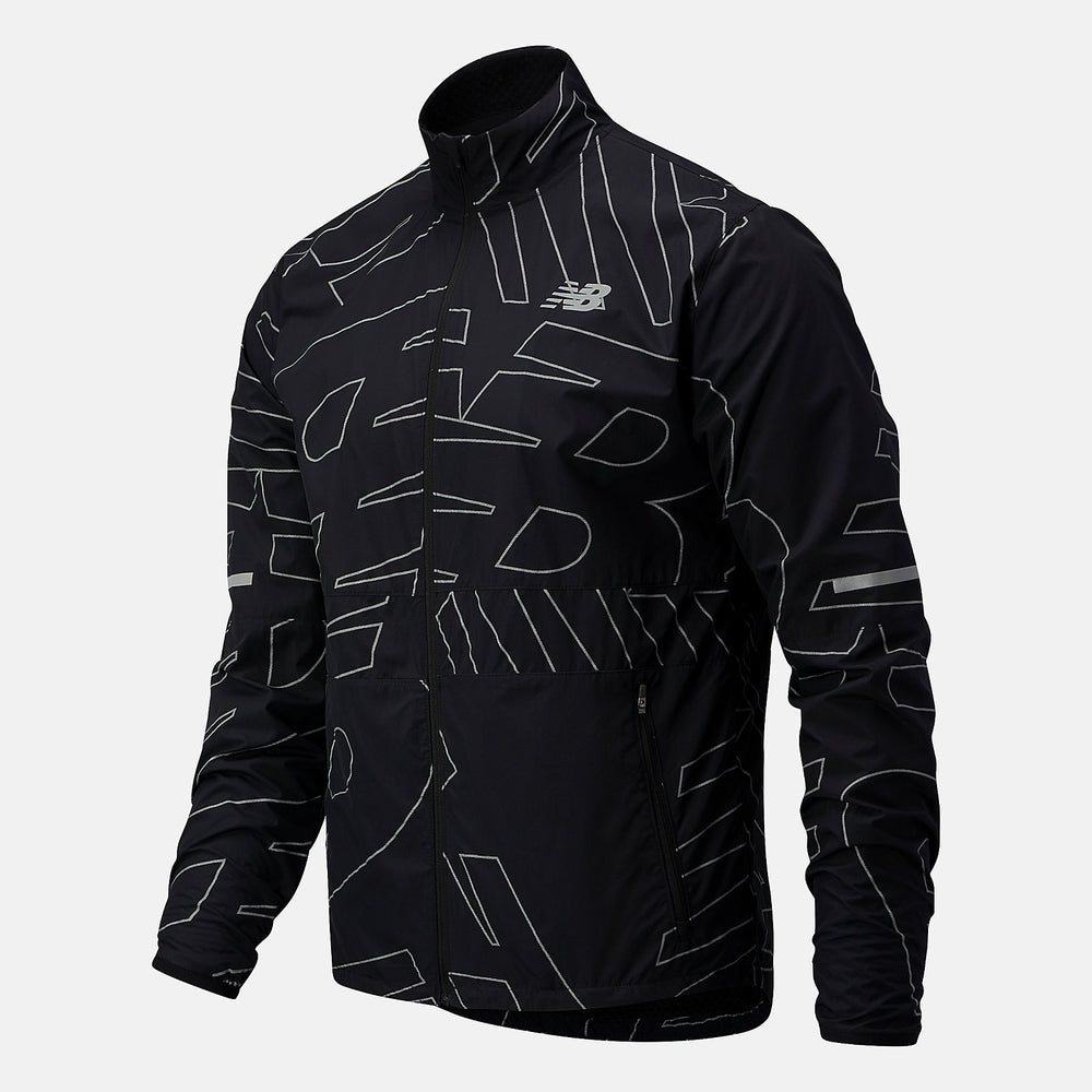 Black Reflective Accelerate Protect Jacket New Balance Clothing