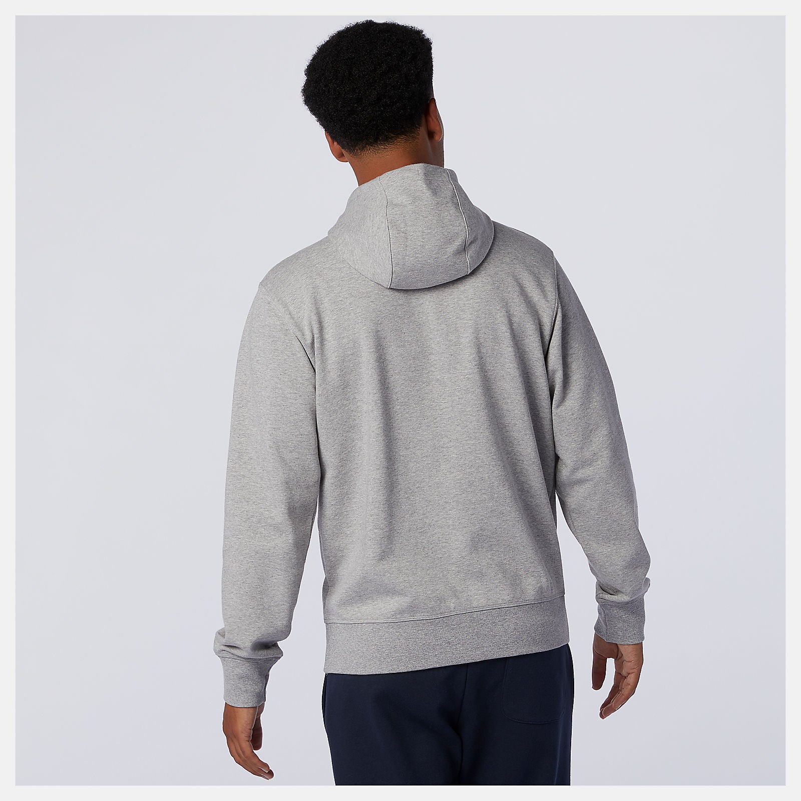 Athletic Grey NB Essentials Stacked Full Zip Hoodie New Balance Clothing