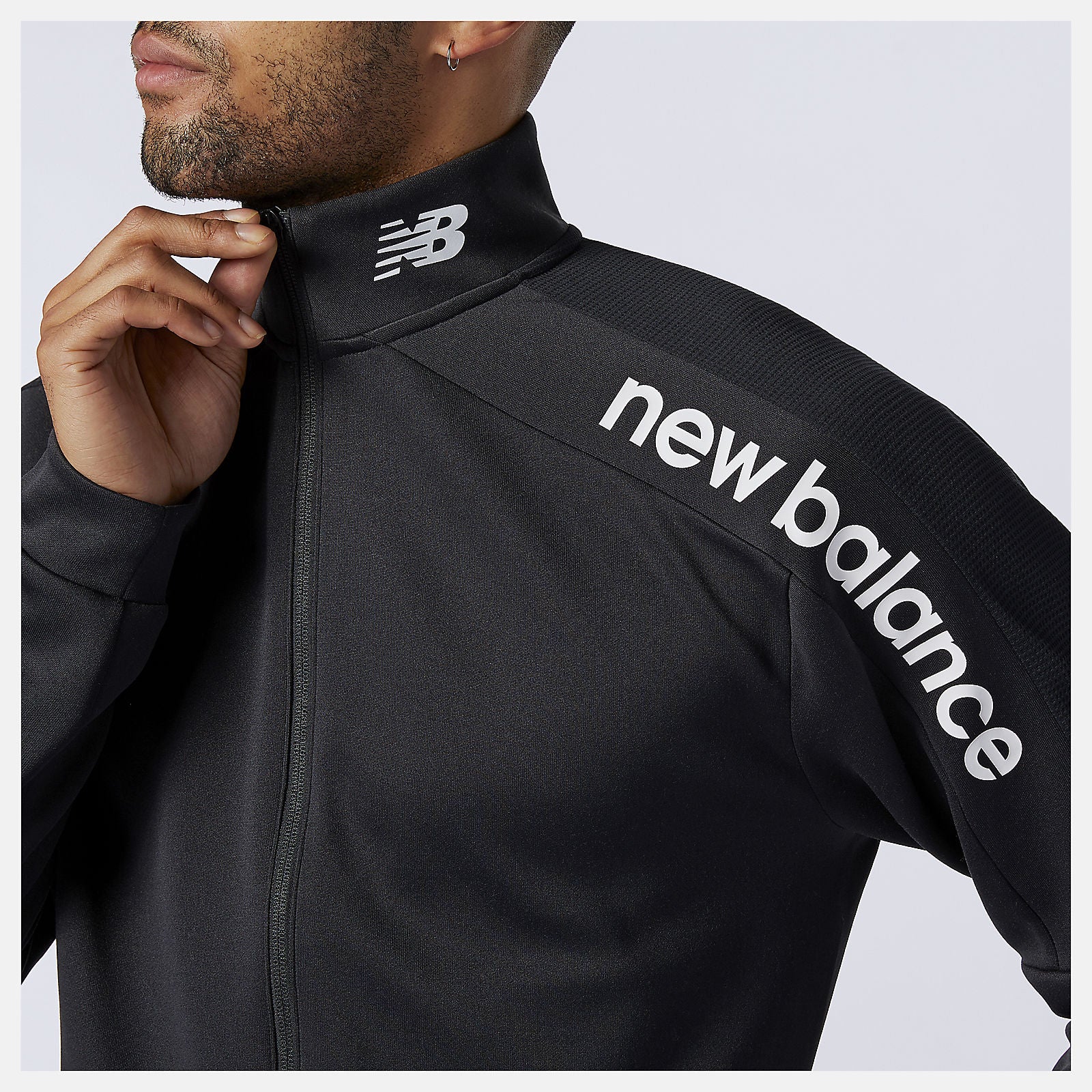 Black Tenacity Knit Jacket New Balance Clothing