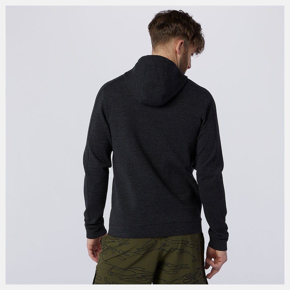 Black Heather Fortitech Fleece Full Zip New Balance Clothing