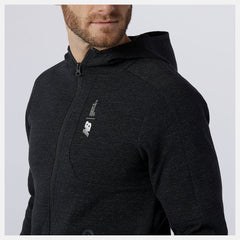 Black Heather Fortitech Fleece Full Zip New Balance Clothing