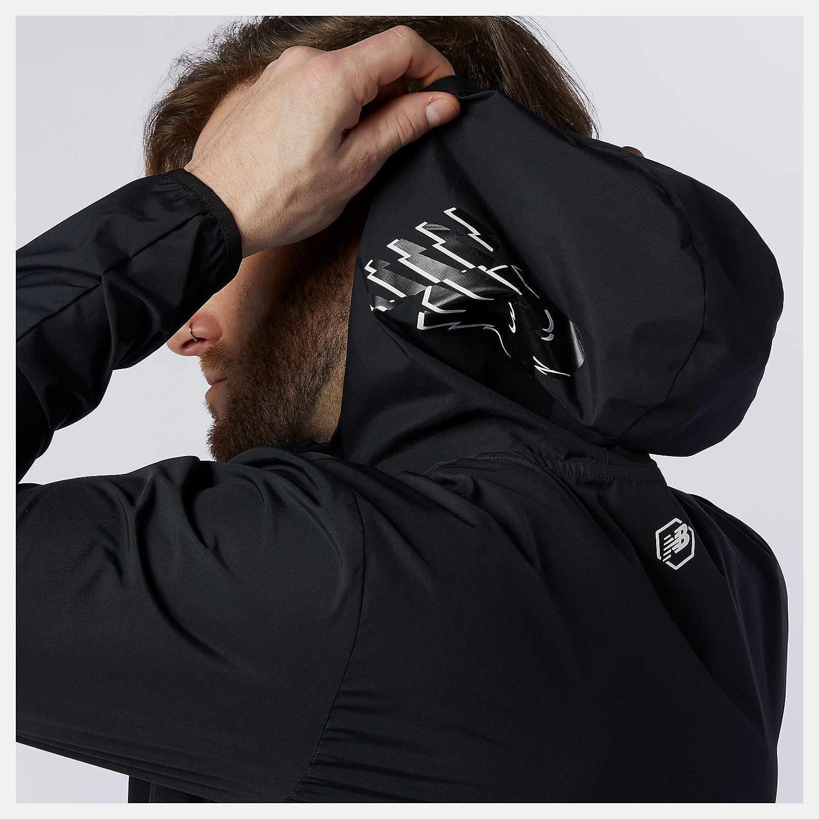 Black Fast Flight Jacket New Balance Clothing
