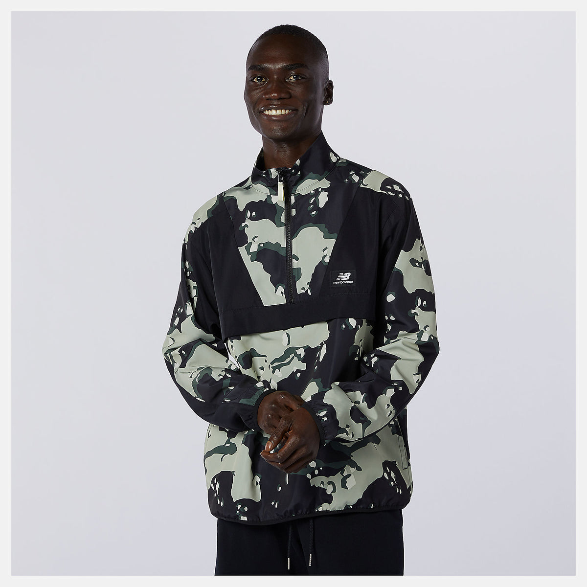 Black/Magnet NB Essentials Camo Anorak New Balance Clothing