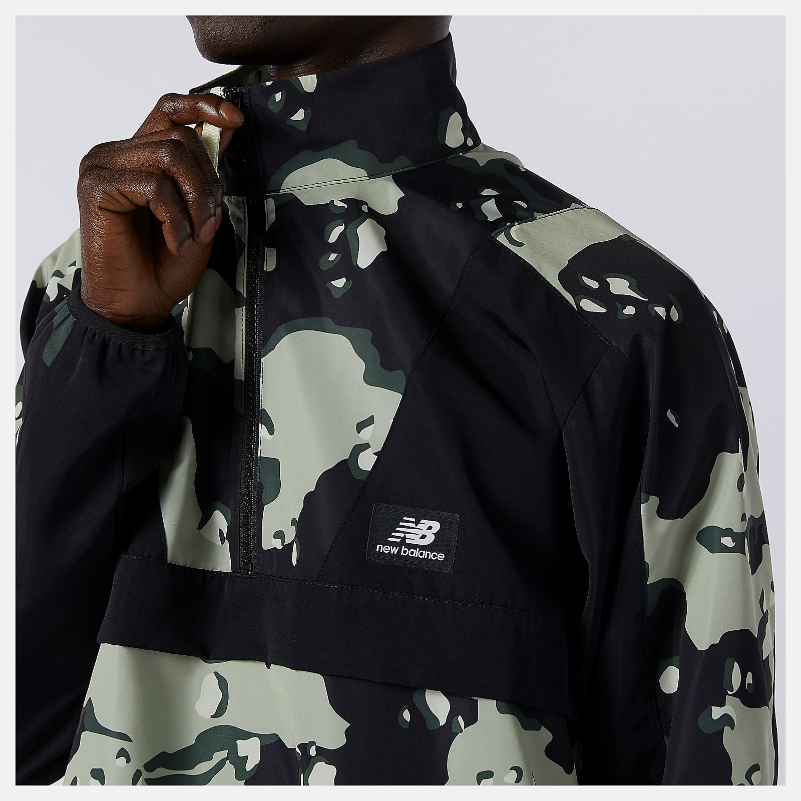 Black/Magnet NB Essentials Camo Anorak New Balance Clothing