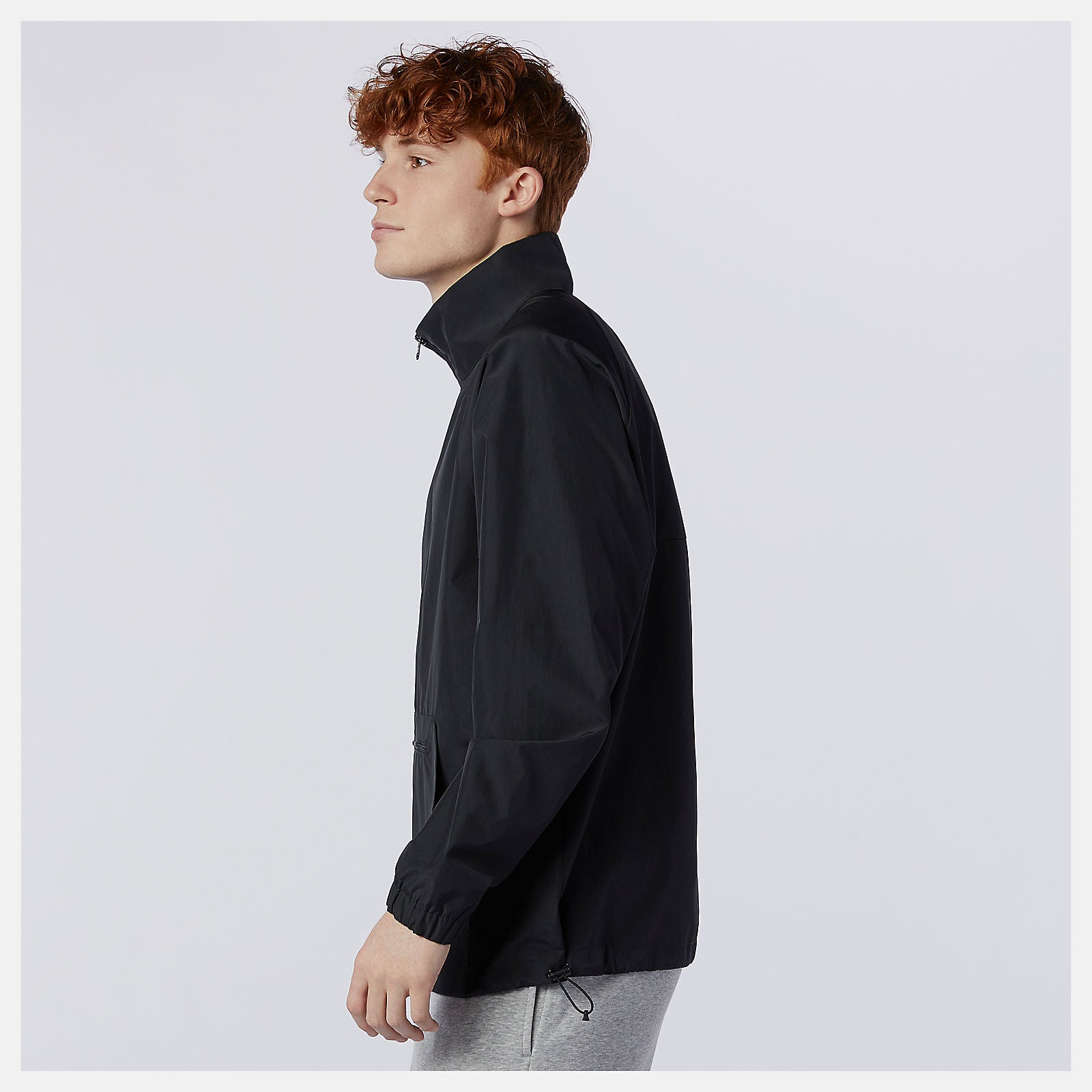 Black NB Essential Anorak New Balance Clothing