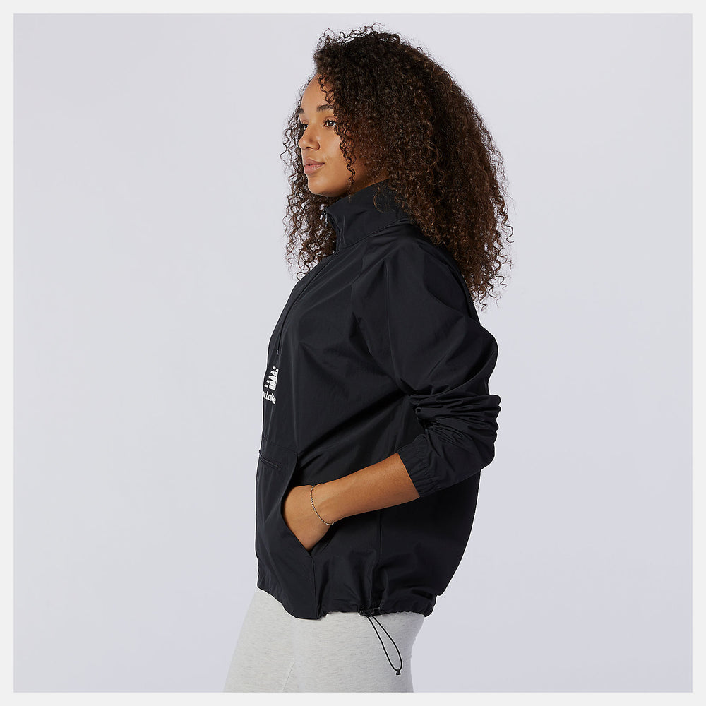 Black NB Essential Anorak New Balance Clothing