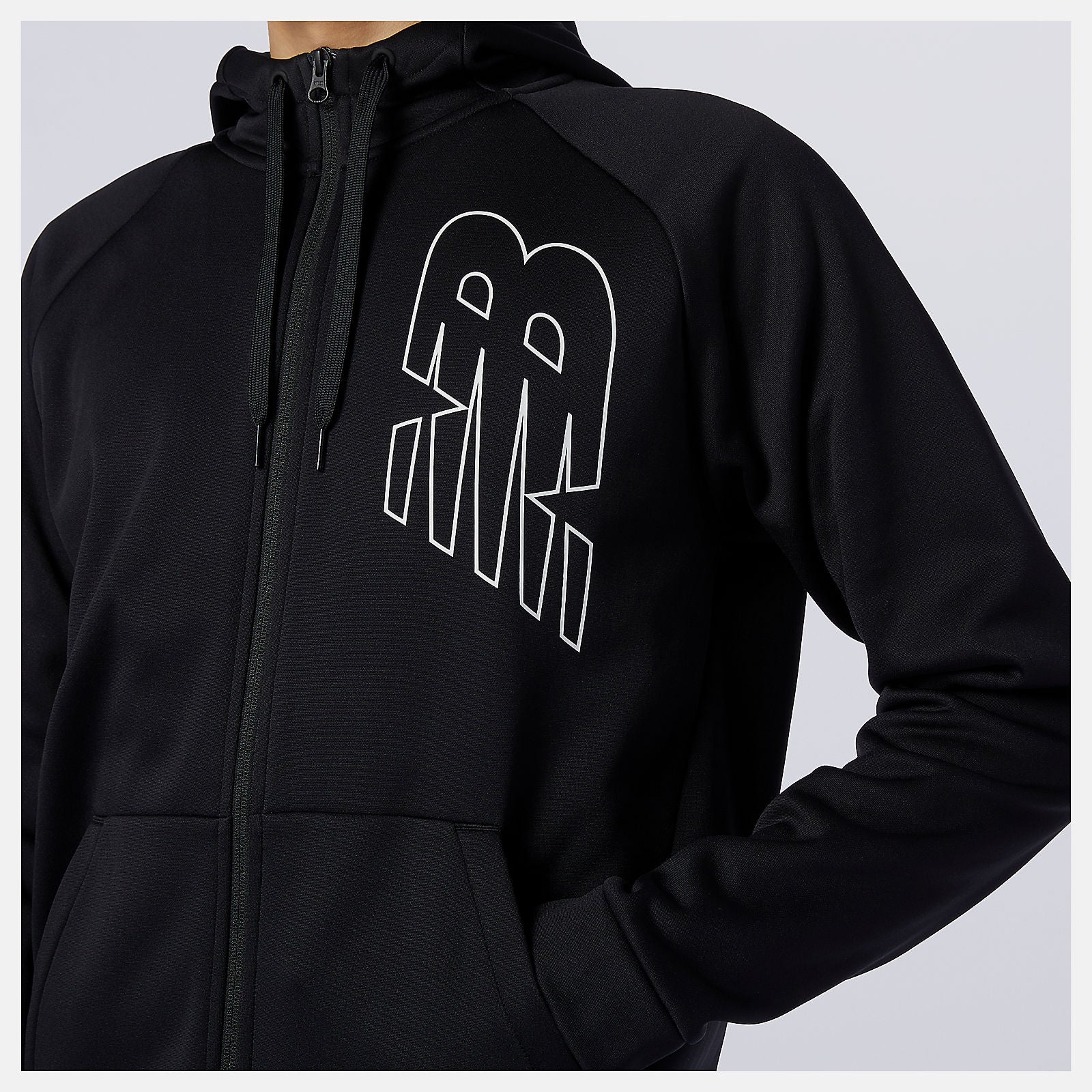 Black Tenacity Performance Fleece Full Zip New Balance Clothing