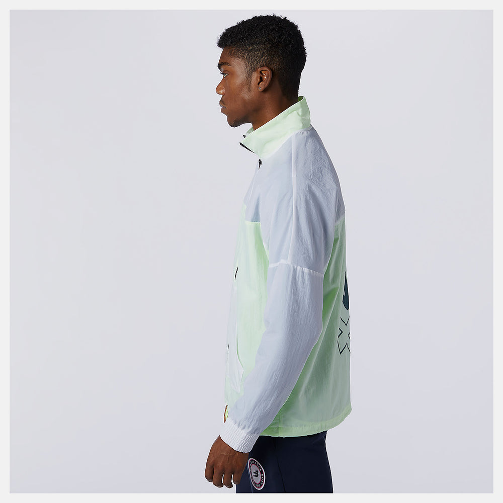 Bleached Lime Glo NB Essentials NBX Jacket New Balance Clothing