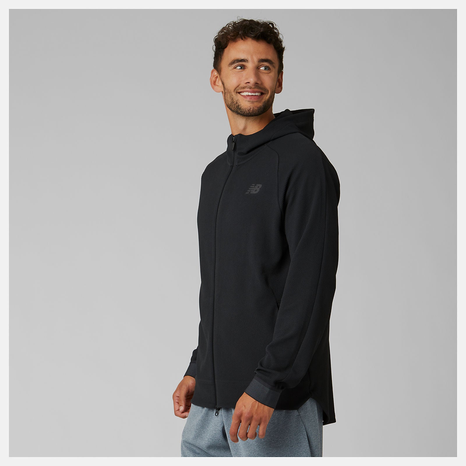 Black/White NB Basketball Finisher Full Zip New Balance Clothing