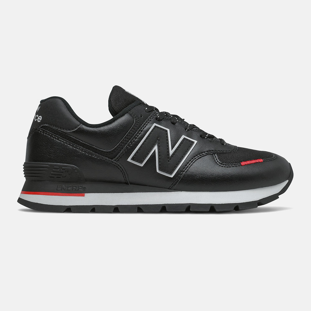 Black/Velocity Red 574 Rugged New Balance Shoes