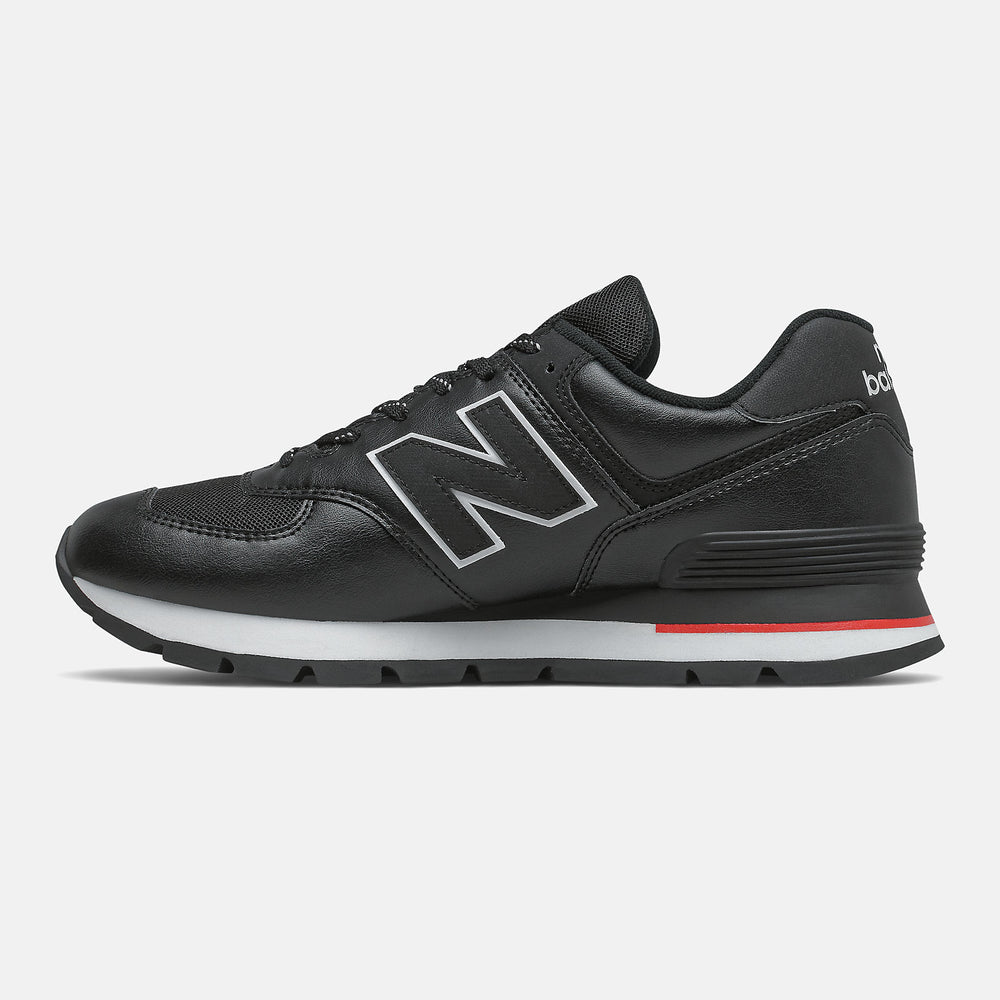 Black/Velocity Red 574 Rugged New Balance Shoes
