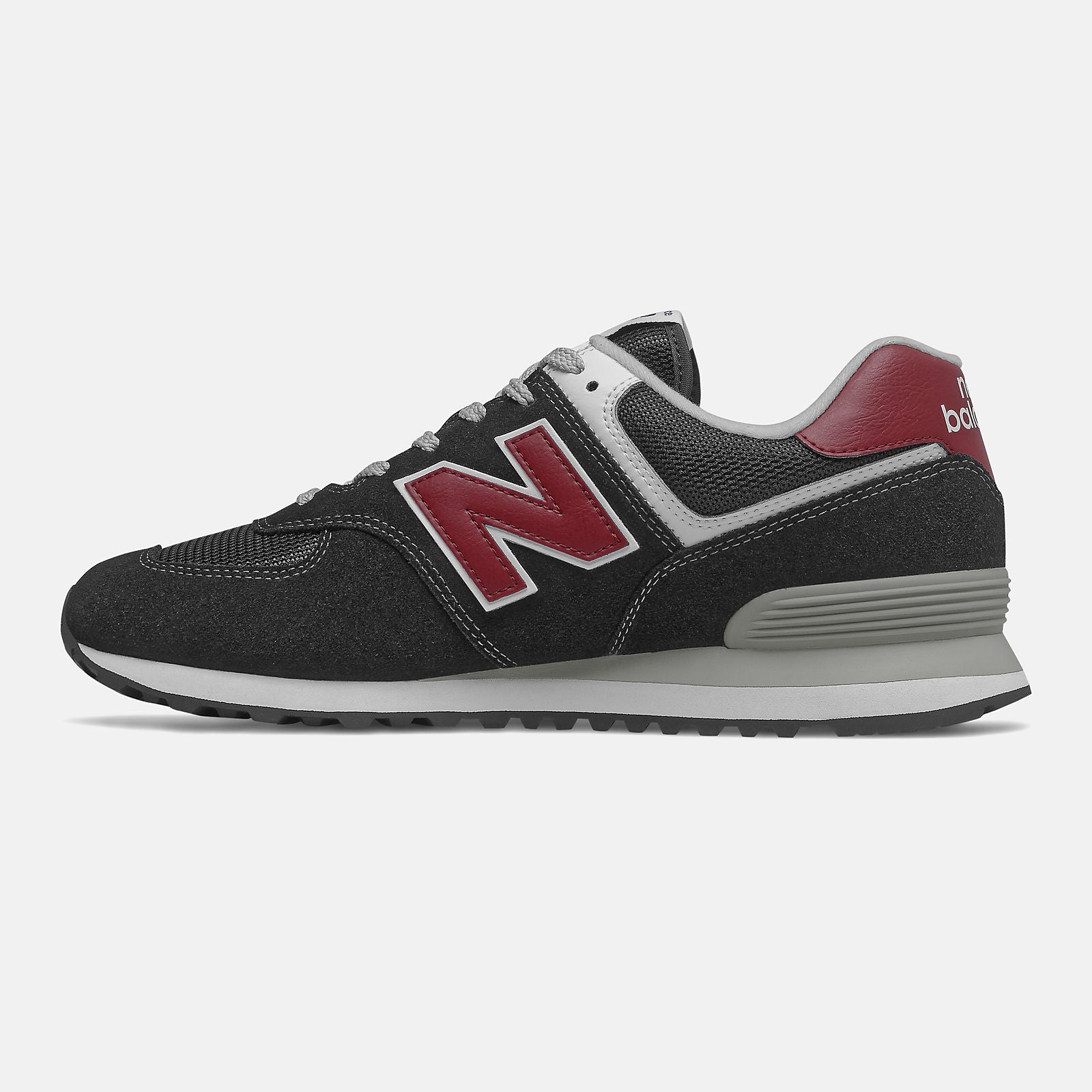 Black/NB Scarlet 574 New Balance Shoes