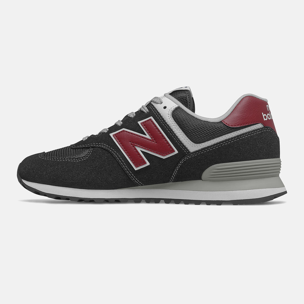 Black/NB Scarlet 574 New Balance Shoes