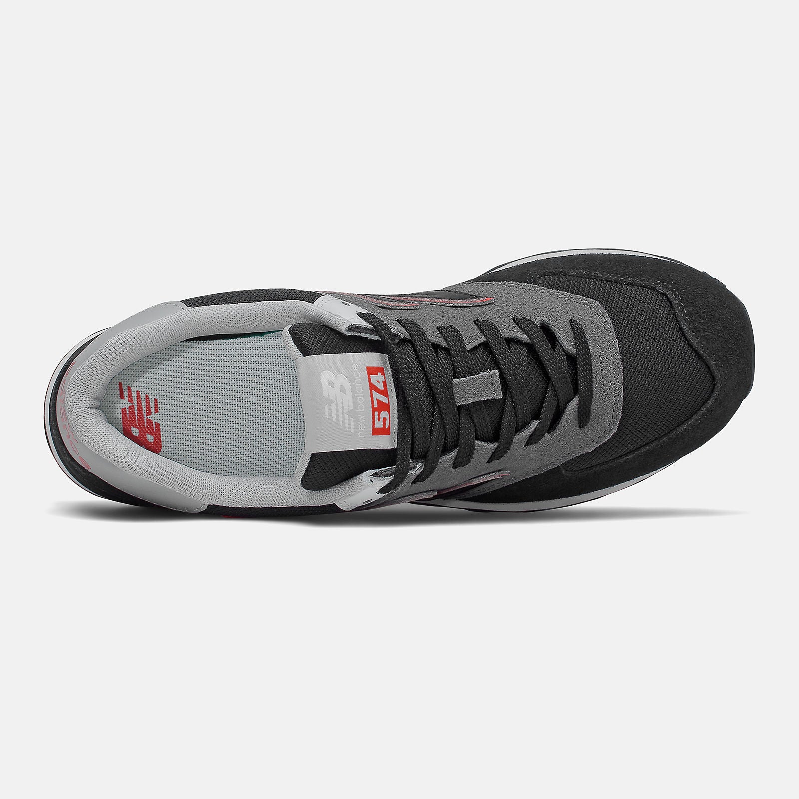 Black/Velocity Red 574 New Balance Shoes